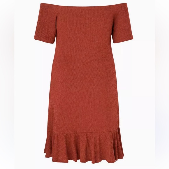 torrid Dresses & Skirts - VCG  Torrid Brick Red Smocked Off Shoulder Bodycon Dress